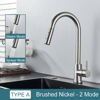 Smart Touch Kitchen Faucet: Durable, Easy Install, Water-Saving