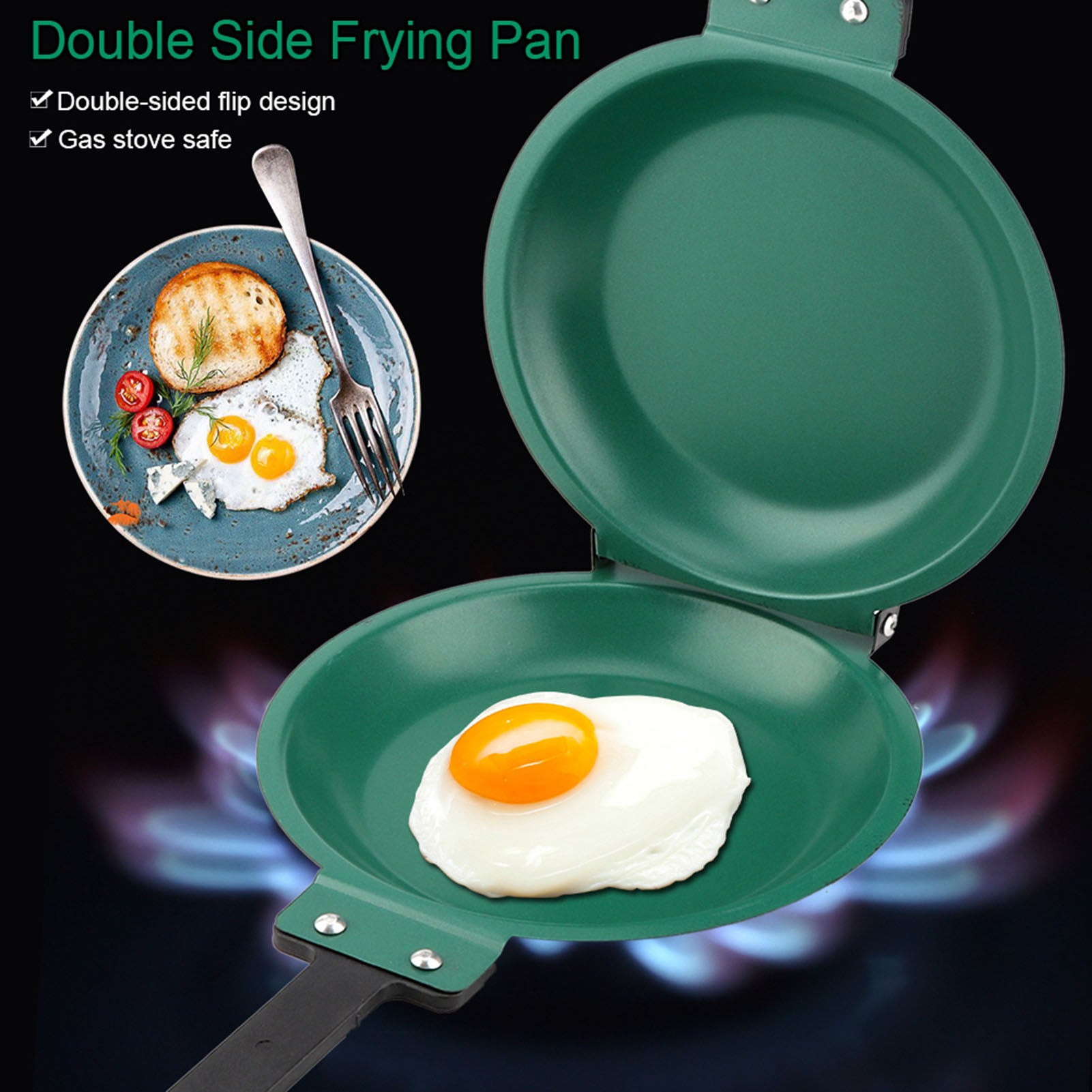 Premium Titanium Flip Pan - Perfect for Pancakes & More