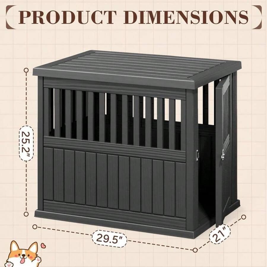 Heavy Duty Dog Crate Furniture: 30-Inch Lockable Kennel