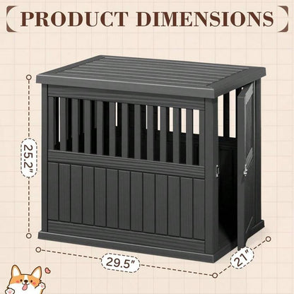 Heavy Duty Dog Crate Furniture: 30-Inch Lockable Kennel