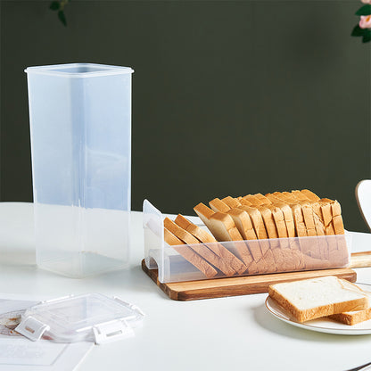 Clear Airtight Bread Container - Tall Bread Saver with Lid