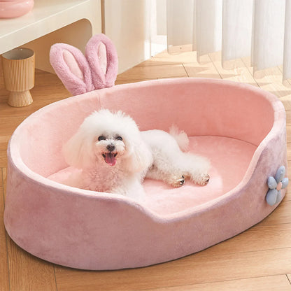 Soft Pet Bed - Washable, All-Season Comfort for Cats & Dogs