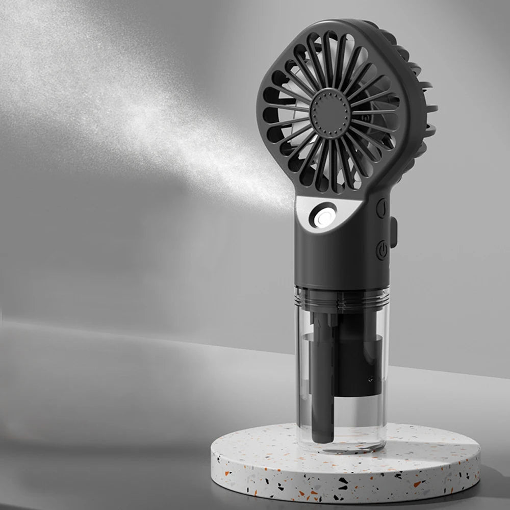 Handheld USB Spray Mist Fan - Powerful 4-Speed Cooling