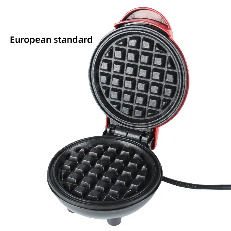 Mini Waffle Maker: Heart & Bubble Egg Cake Oven
