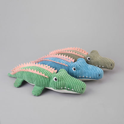 Crocodile Plush Dog Toy - Squeaky, Bite-Resistant Fun