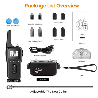 Waterproof Dog Training Collar with Remote - 1000m Range