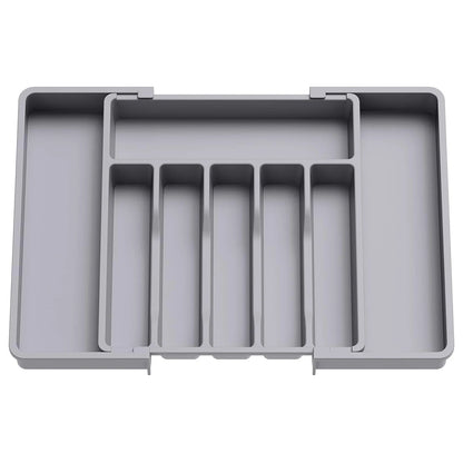 Adjustable Flatware Organizer with Dividers - Expandable Tray