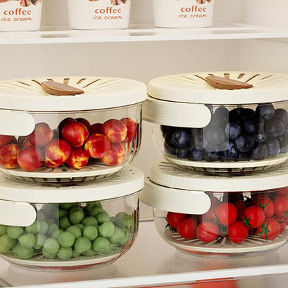 2-In-1 Fruit & Veggie Drain Basket with Lid & Hidden Handle