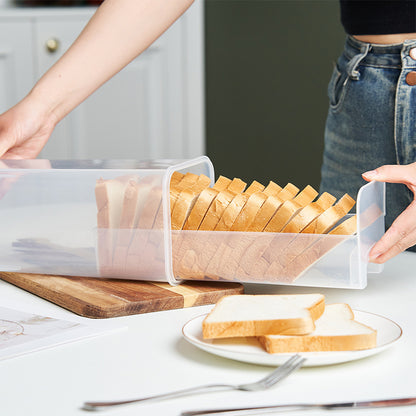Clear Airtight Bread Container - Tall Bread Saver with Lid