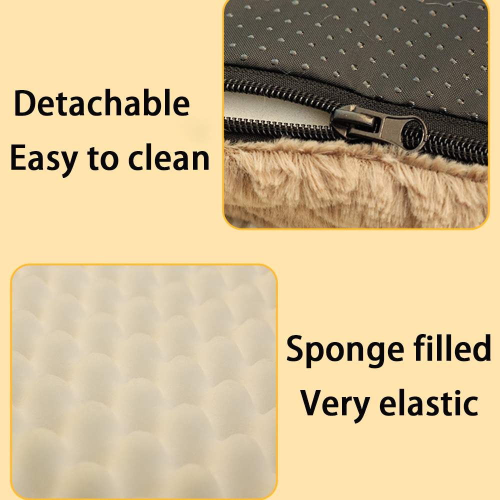 Orthopedic Dog Bed - Washable Faux Fur, Waterproof, Anti-Slip