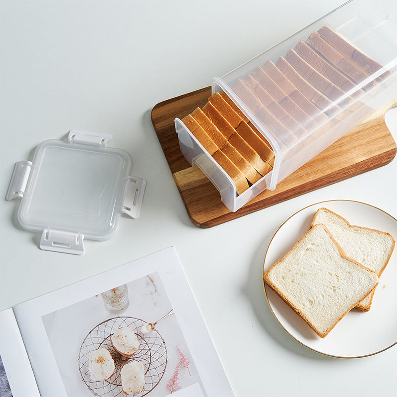 Clear Airtight Bread Container - Tall Bread Saver with Lid