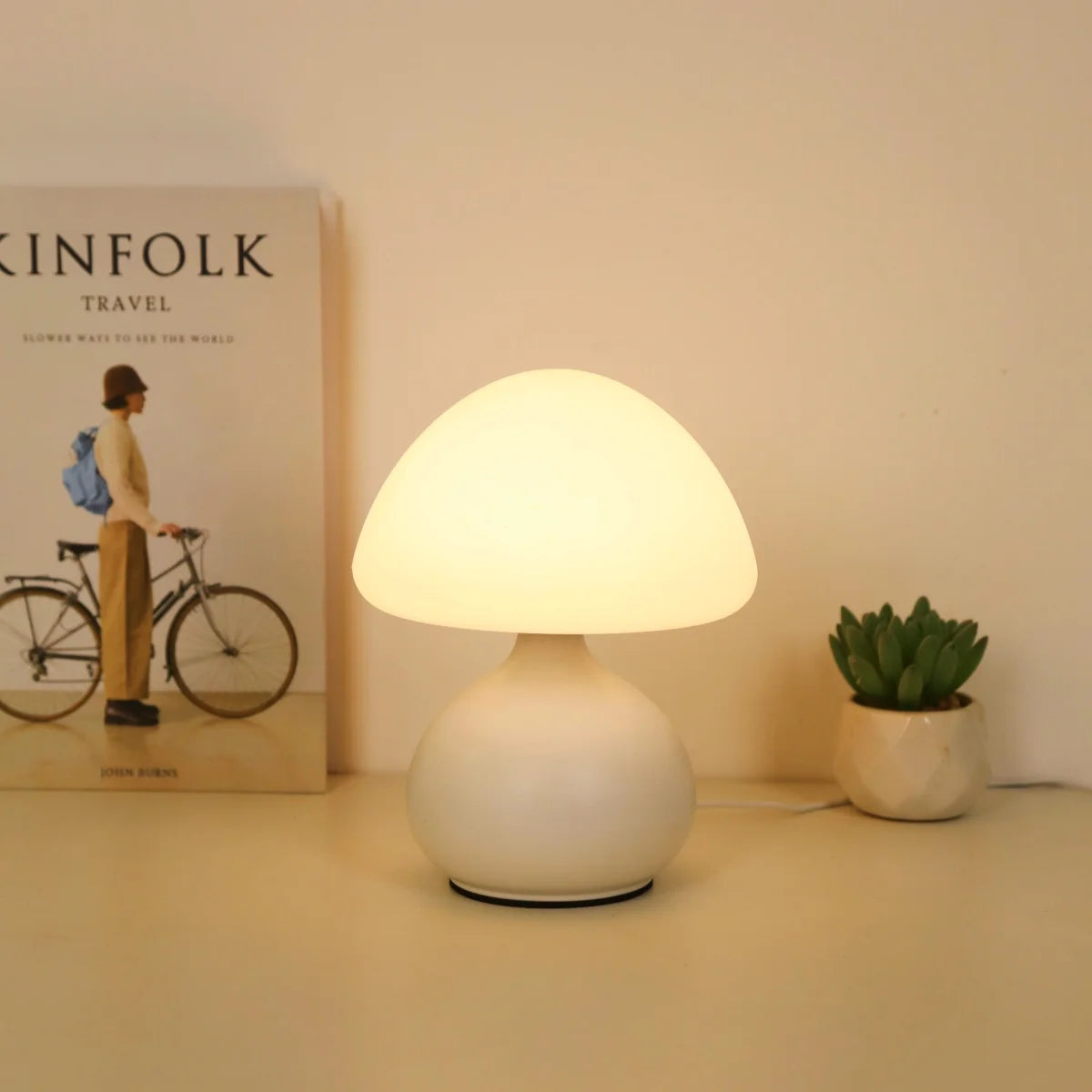 Modern Mushroom Lamp: 3-Color Switch, Infinite Dimming, Home Decor