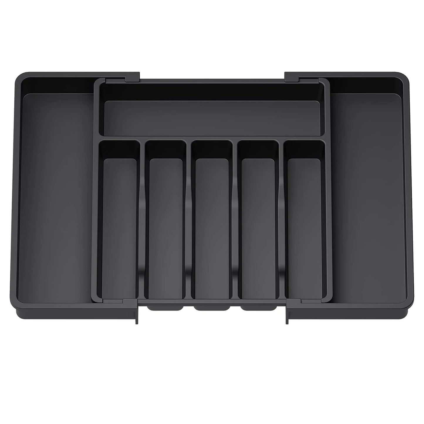 Adjustable Flatware Organizer with Dividers - Expandable Tray