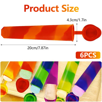 Reusable Silicone Popsicle Molds - Easy Clean & Multi-Colored