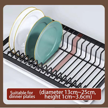 Dish Drying Rack 2-Tier Rust-Proof Compact Kitchen Organizer