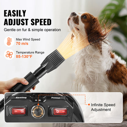 High-Power 2800W Dog Dryer with 4 Nozzles & Temp Control