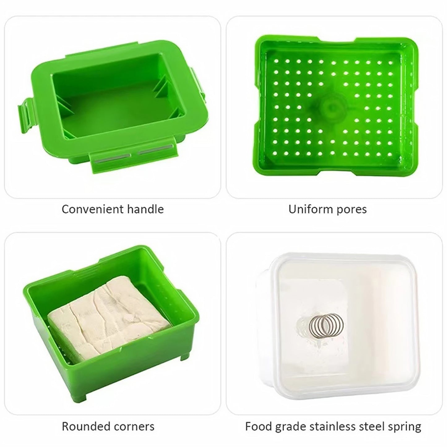 Tofu Press Mould - Safe PP Material, Dishwasher Safe, Easy Clean