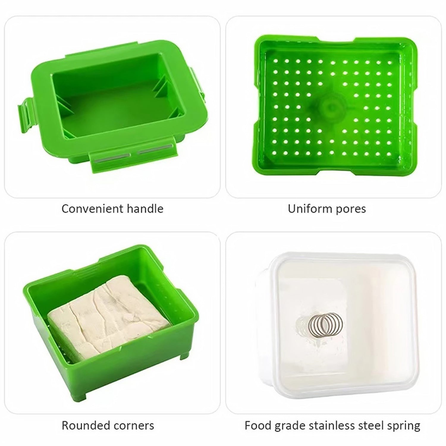 Tofu Press Mould - Safe PP Material, Dishwasher Safe, Easy Clean