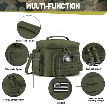 Men's Tactical Lunch Bag - Durable, Outdoor, Thermal Cooler
