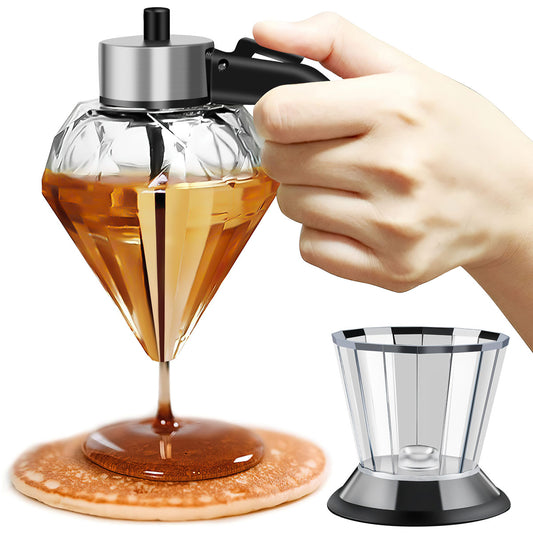 Diamond Glass Honey Dispenser 200ml - Stylish Kitchen Essential