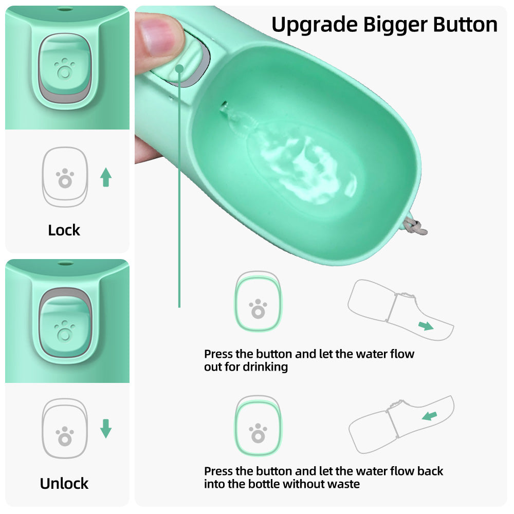 Portable Dog Water Bottle - Leak-Proof Travel Cup for Pets