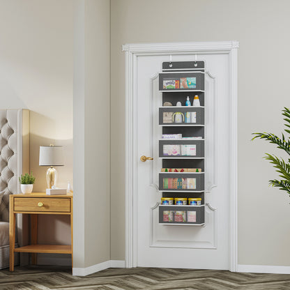 5-Shelf Hanging Organizer - Anti-Tilt, Large Pockets, Door Storage