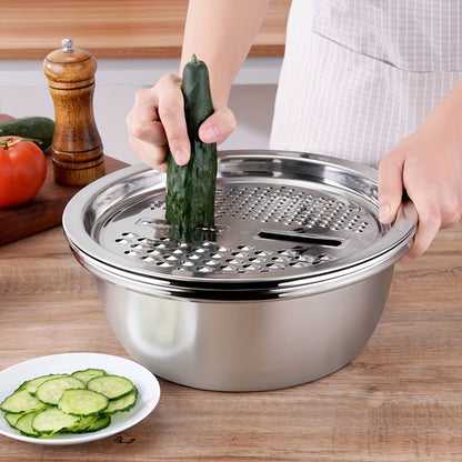 Stainless Steel Kitchen Set: Slice & Clean with Ease