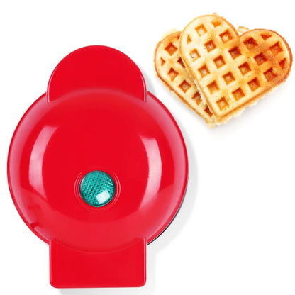 Mini Waffle Maker: Heart & Bubble Egg Cake Oven