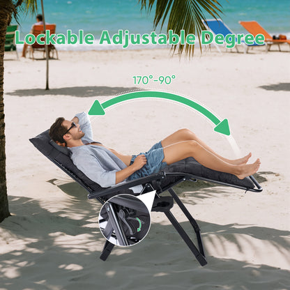 Zero Gravity Recliner Chair - Portable, Ergonomic, 440lbs Capacity