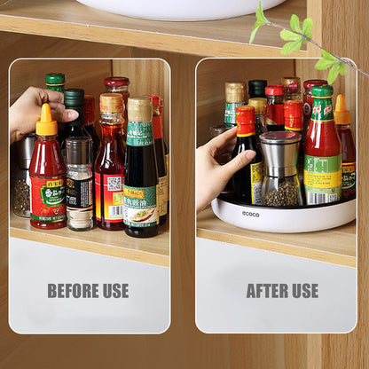 Seasoning Storage Rack 360° Rotating Tray - Anti-Slip Design