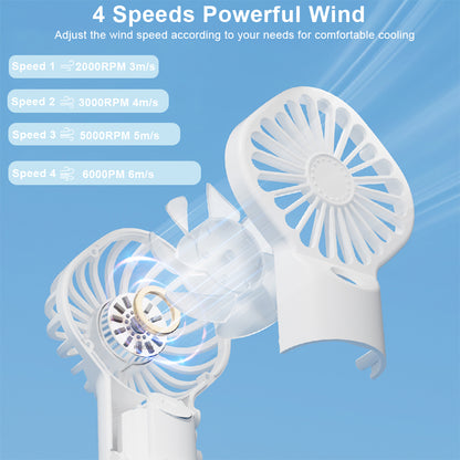 Handheld USB Spray Mist Fan - Powerful 4-Speed Cooling
