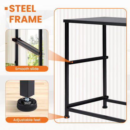 Bedroom Nightstand: Coffee Table with 2 Fabric Drawers