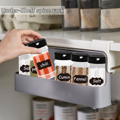 Under-Shelf Spice Rack: Easy Install Kitchen Storage Solution
