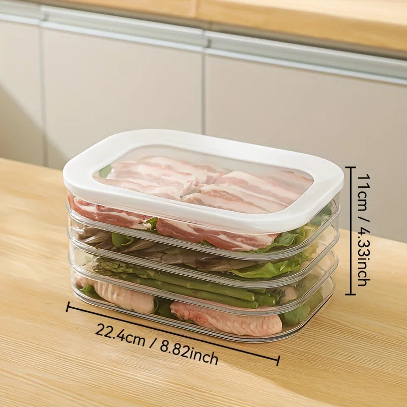 PP Meat Preservation Box - Fridge Safe, Sealed, Transparent