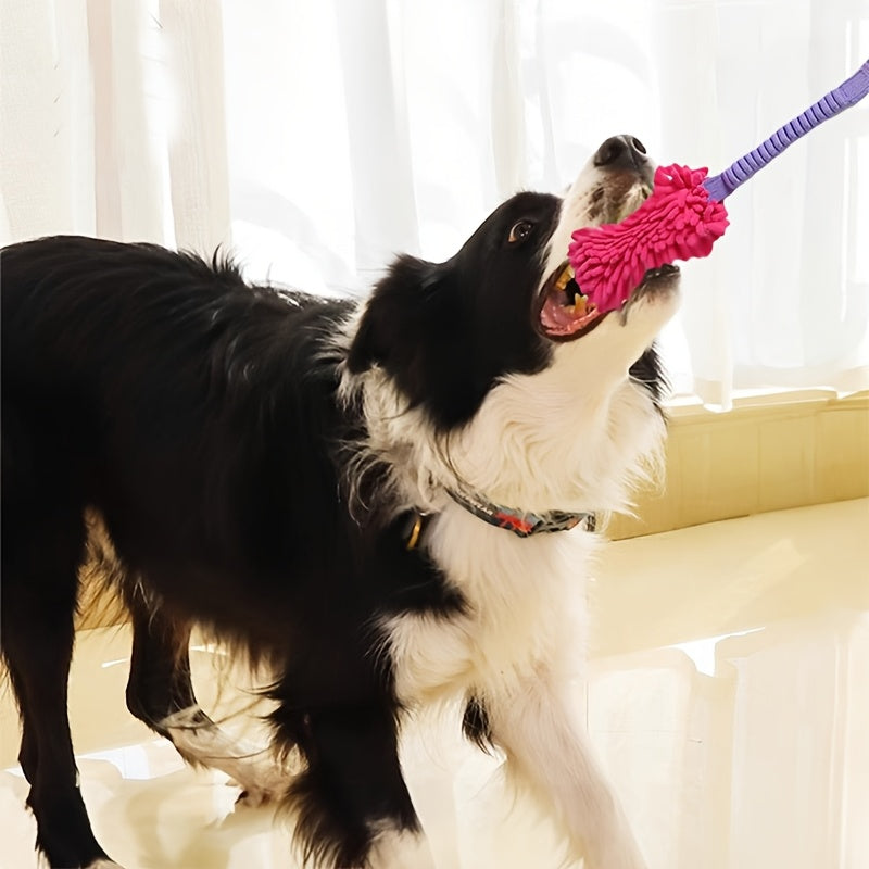 Interactive Dog Chew Toy - Durable Plush, Rope & Teeth Cleaner