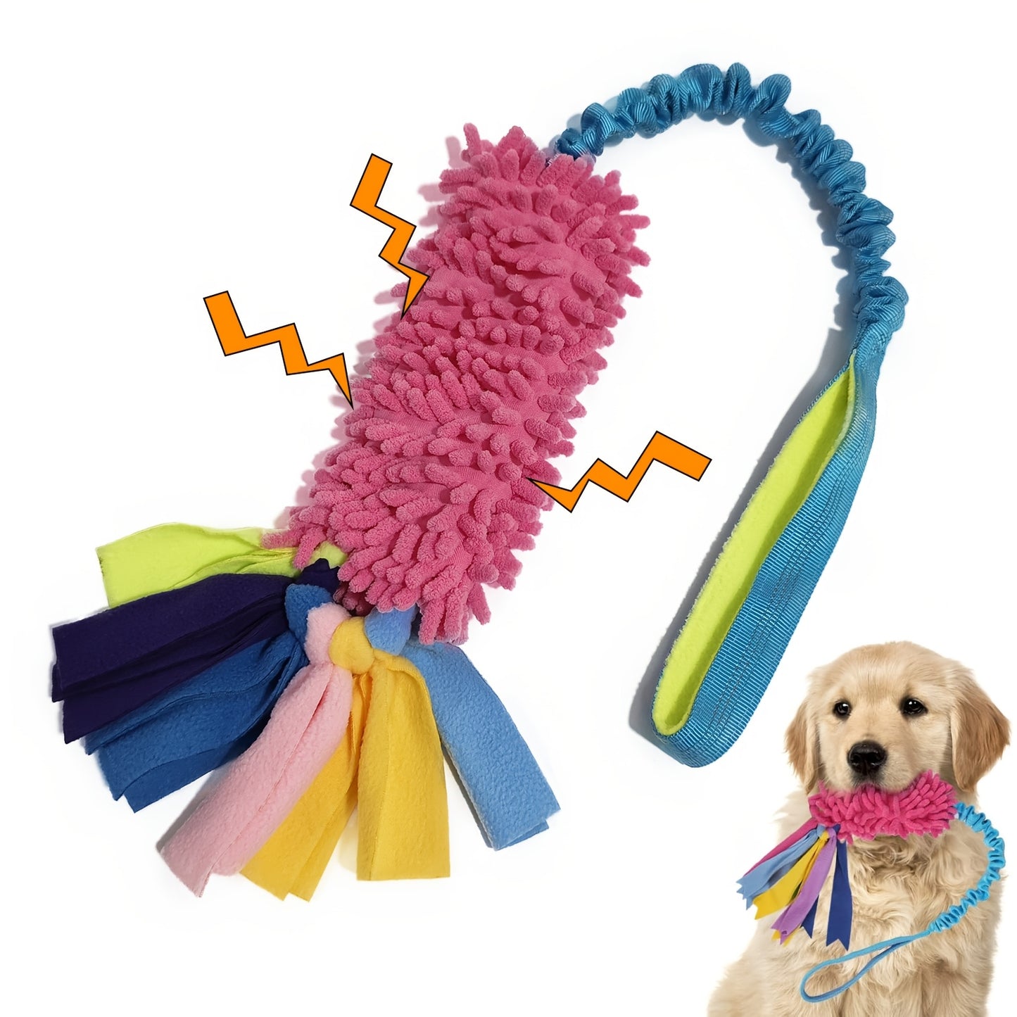 Interactive Dog Chew Toy - Durable Plush, Rope & Teeth Cleaner