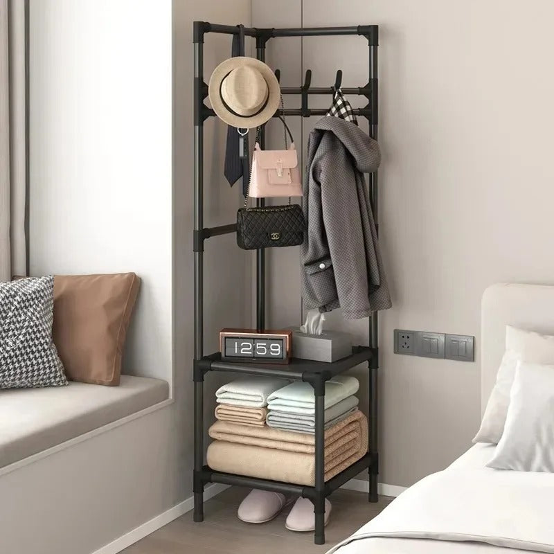 Corner Coat Rack Multifunctional Space-Saving Hall Tree