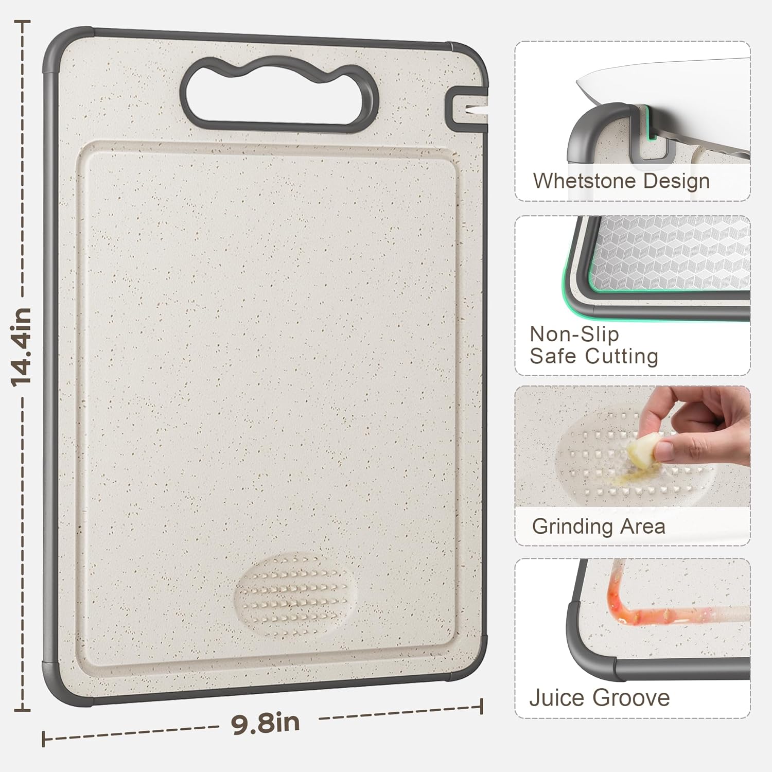 Stainless Steel Cutting Board - Dual-Sided, Scratch Resistant