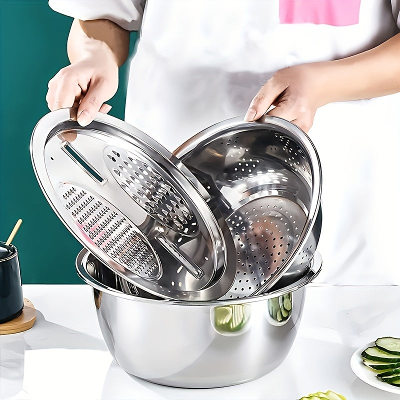 Stainless Steel Kitchen Set: Slice & Clean with Ease
