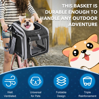 Expandable Pet Travel Backpack & Bike Carrier