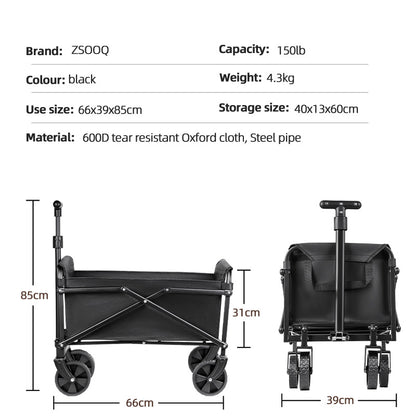 Heavy Duty Folding Cart: Outdoor Camping & Beach Wagon