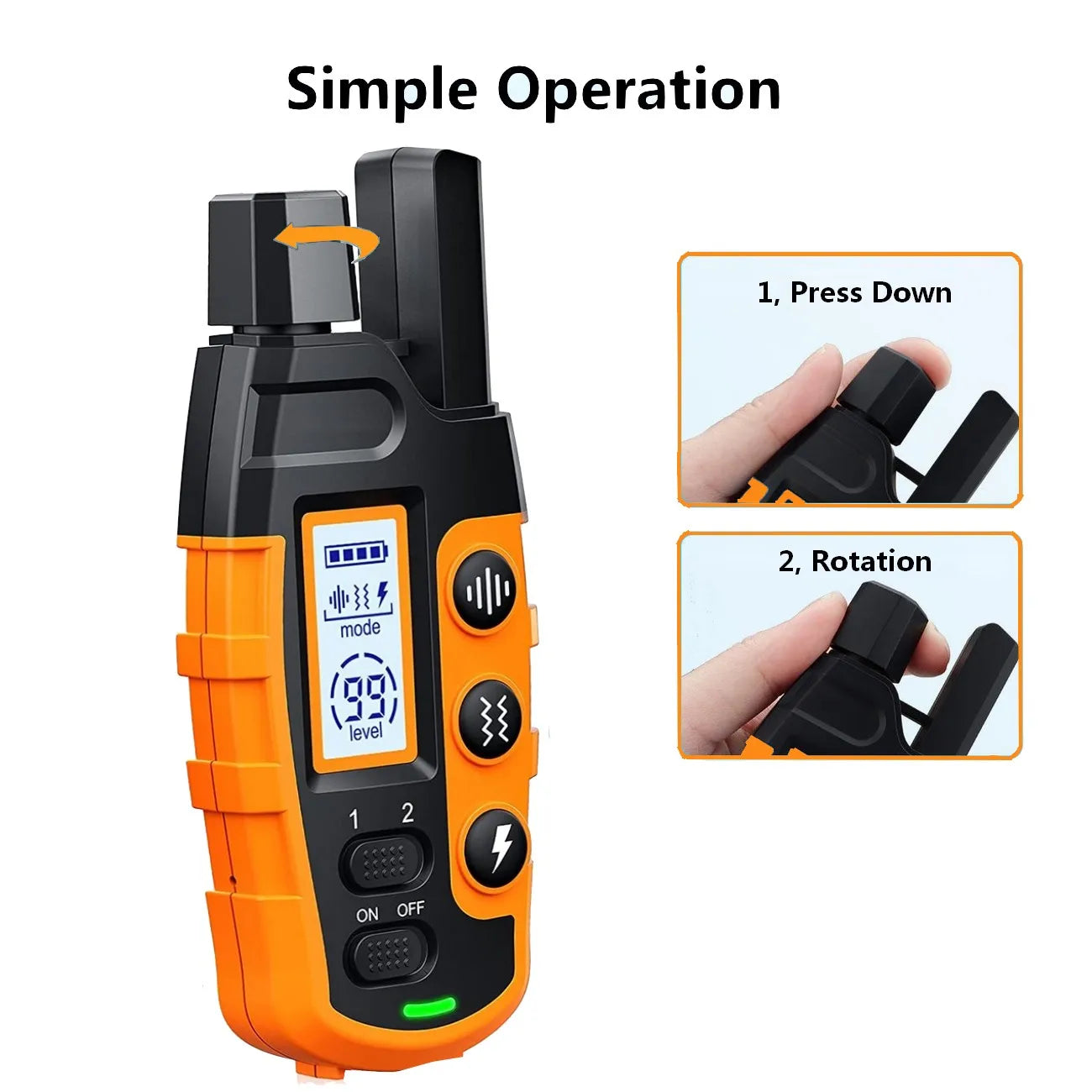 Rechargeable Waterproof Dog Training Collar with Remote – Long Range Beep, Vibration & Static Training Collar