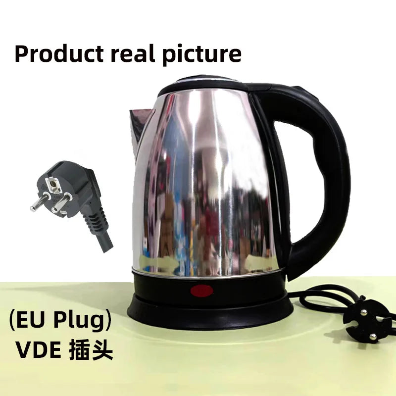 Stainless Steel Electric Kettle 2.0L - Rust-Resistant & Durable