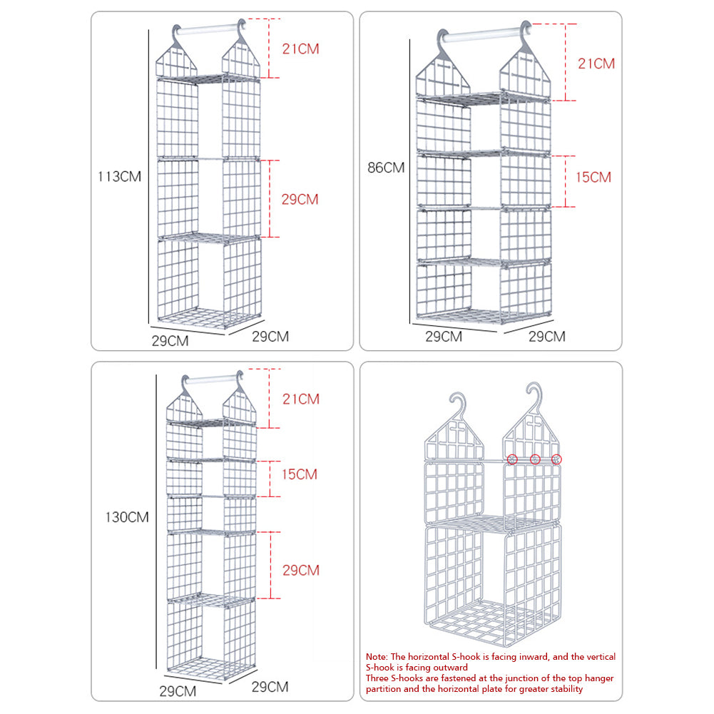 Foldable Closet Organiser - Sturdy Multi-Tier Storage Solution