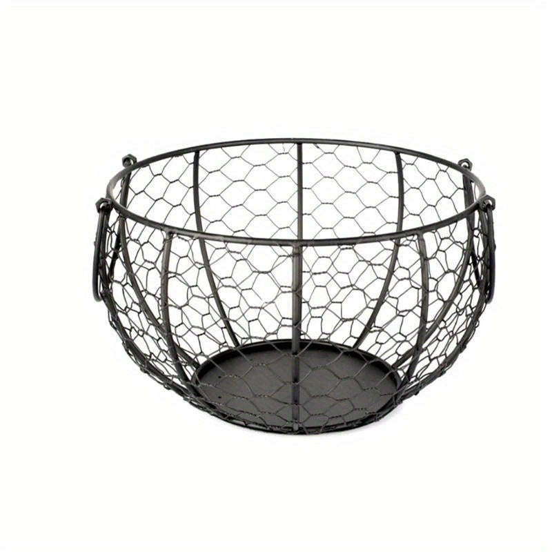 Egg Storage Basket - Durable Iron Farmhouse Decor