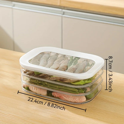 PP Meat Preservation Box - Fridge Safe, Sealed, Transparent