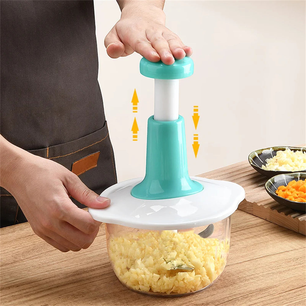 Manual Meat Chopper - Efficient Garlic & Veggie Slicer