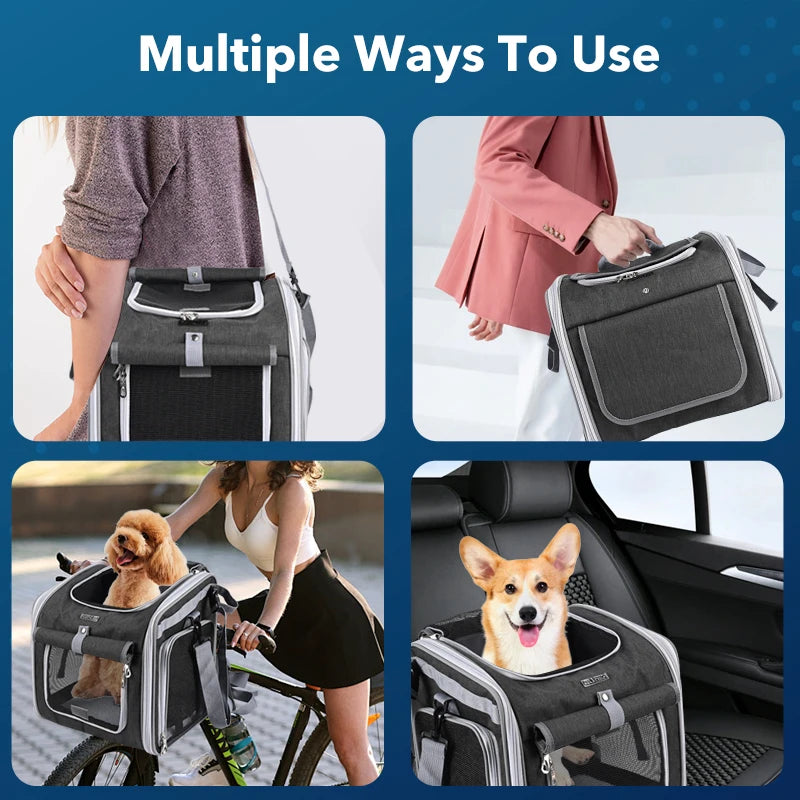 Expandable Pet Travel Backpack & Bike Carrier
