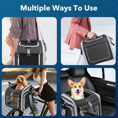 Expandable Pet Travel Backpack & Bike Carrier