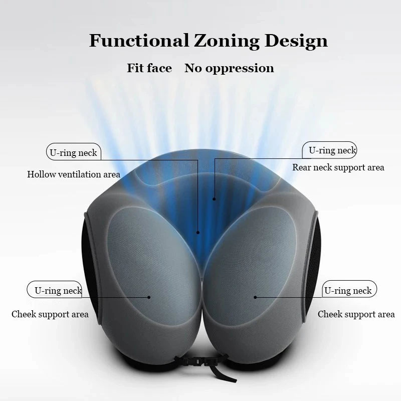 U-Shaped Neck Pillow: Soft, Slow Rebound Travel Comfort
